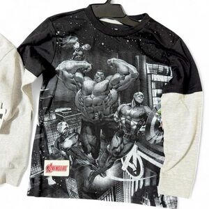 Disney Avengers Black and White Kids Sweater